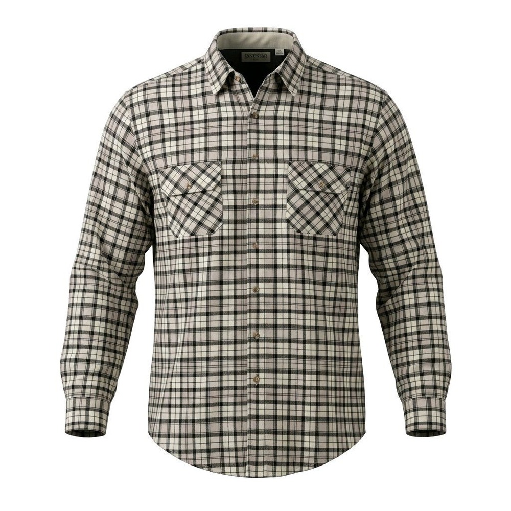 Vintage‎ Lake n Trail Plaid Flannel Shirt Mens Large Tall LT Acrylic Hong Kong